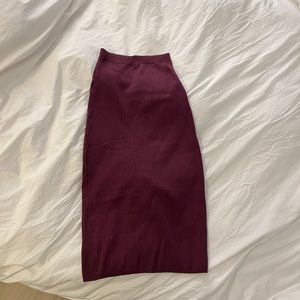 Free people knit skirt with slit